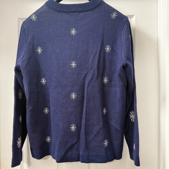 Jones NY Kasper Group holiday city girl walking dachshund dog sweater NWT size M - Picture 2 of 14